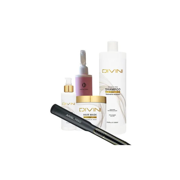 שמפו מסכה וסרום של חברת דיביני + חומר החלקה 250 מ"ל + מחליק