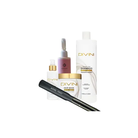 שמפו מסכה וסרום של חברת דיביני + חומר החלקה 250 מ"ל + מחליק